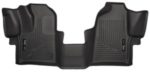 Ford Transit-250 Floor Mats - Front - Husky Liners - WeatherBeater - Black - 2015 Ford Transit-250 Floor Mats - Front - Husky Liners - WeatherBeater - Black - 2015